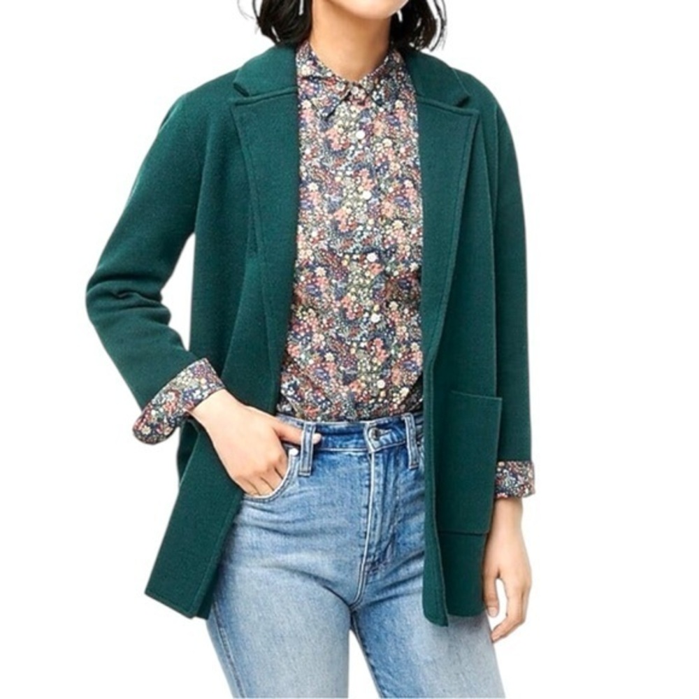 J Crew Wool Blend Sweater Blazer